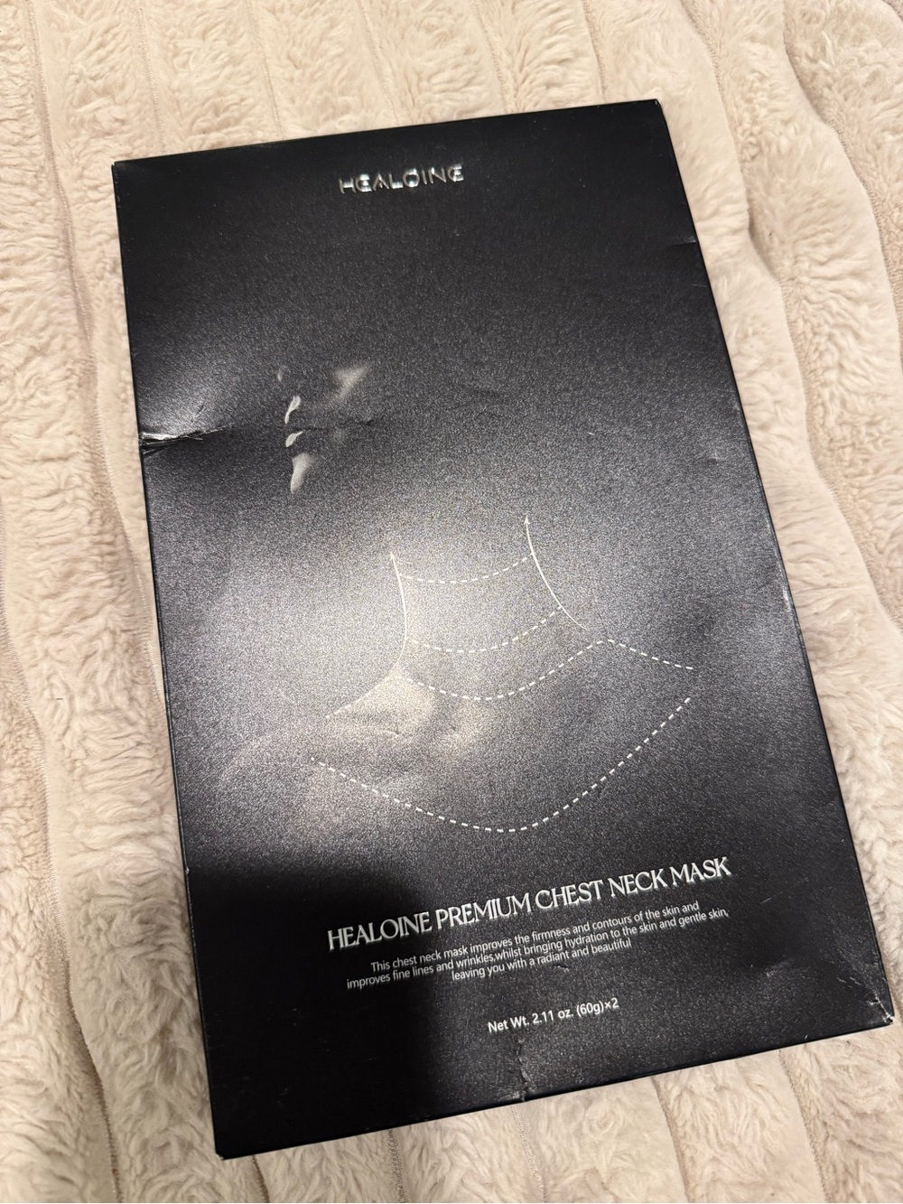 Premium Korean Chest Neck Mask - Black